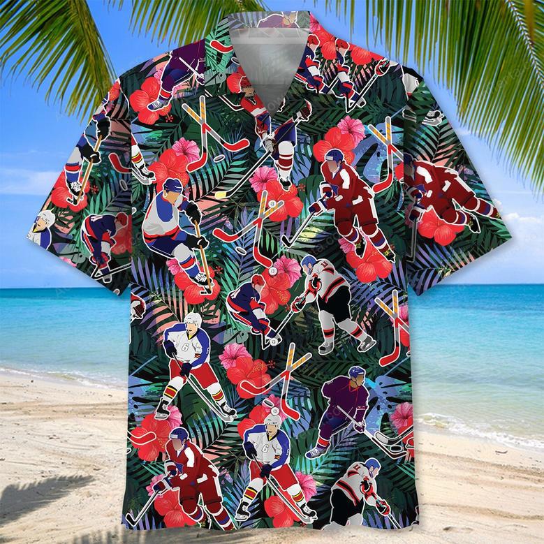 Hockey Tropical Hawaiian Shirt