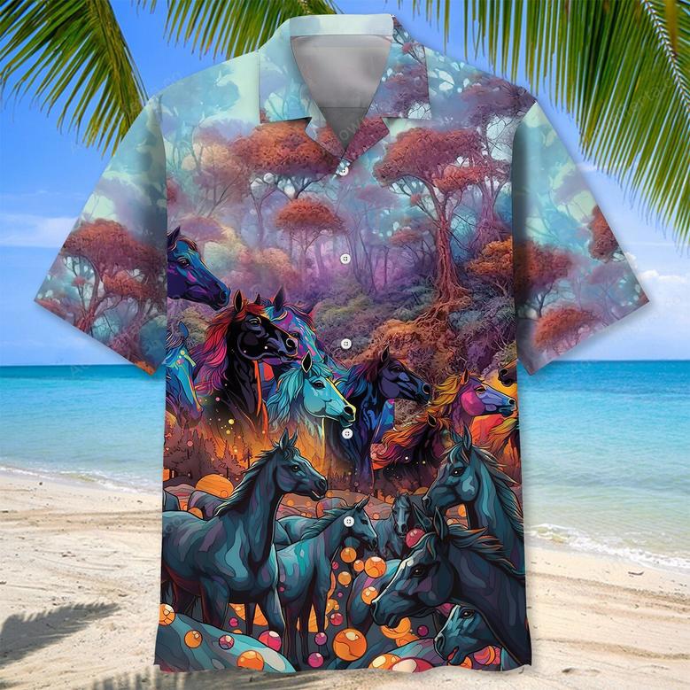 Horse Colorful Hawaiian Shirt