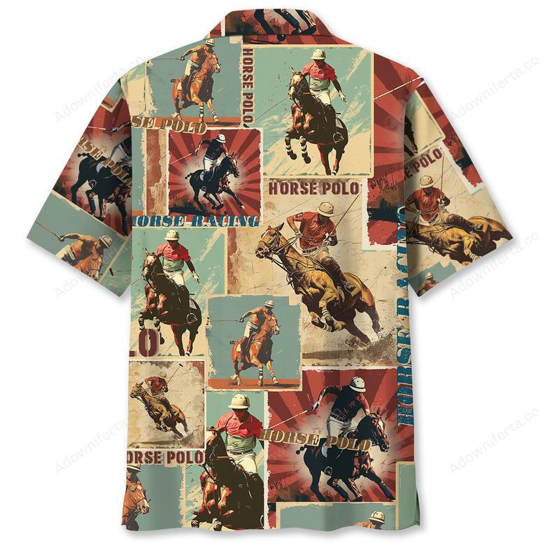 Horse Polo Sport Retro Magazine Hawaiian Shirt