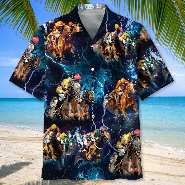 Horse Racing Thunder Hawaiian Shirt