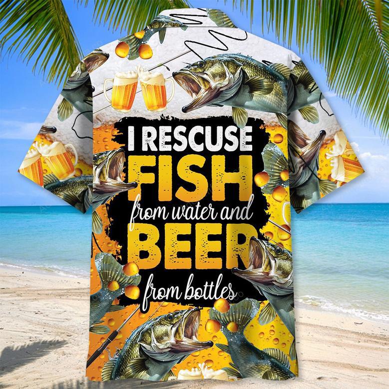 I Rescue Fish From Water And Beer From Bottles Hawaiian Shirt