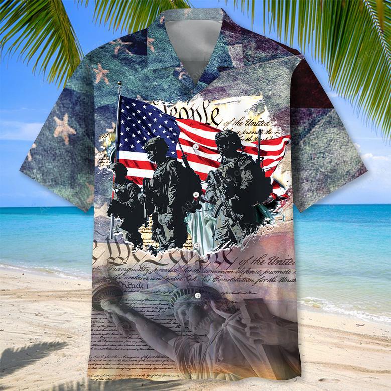 I Support Veterans Before Refugees Hawaiian Shirt