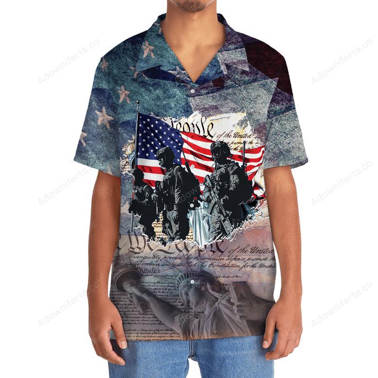 I Support Veterans Before Refugees Hawaiian Shirt