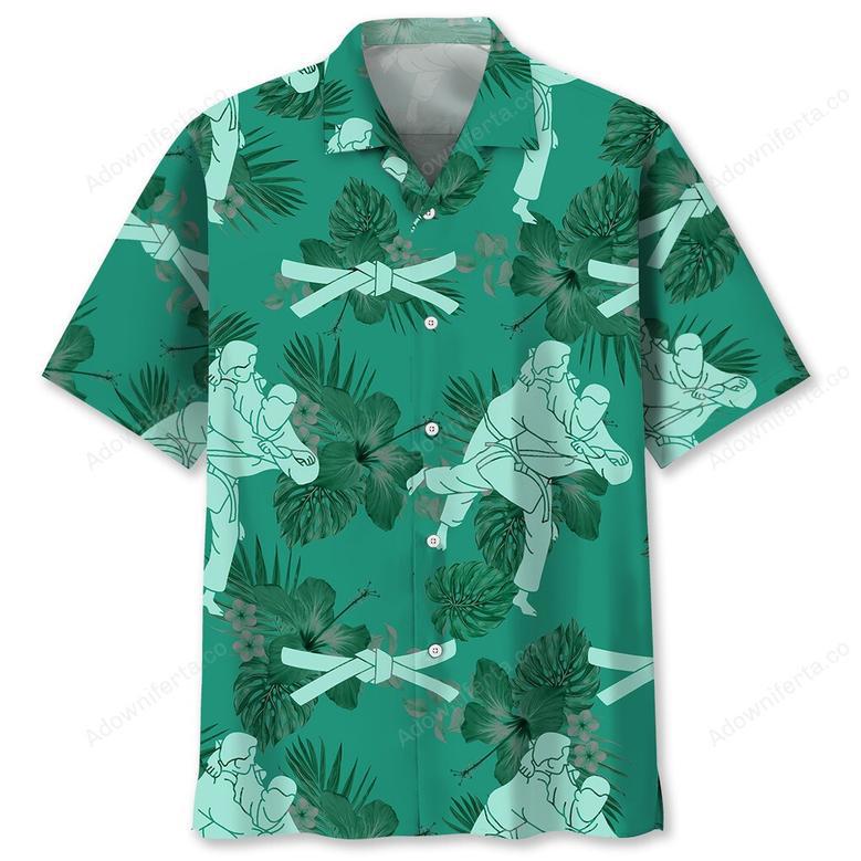 Judo Kelly Green Hawaiian Shirt