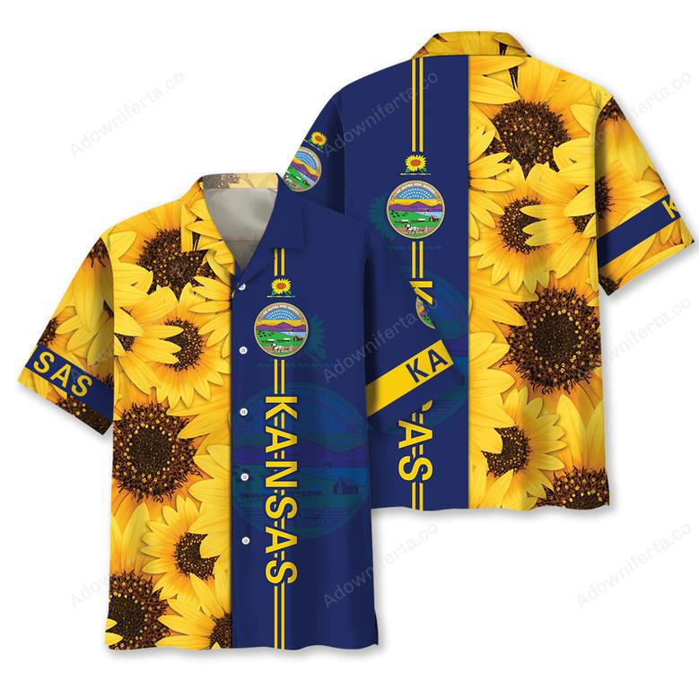 Kansas Sunflowers Proud State Hawaiian Shirt