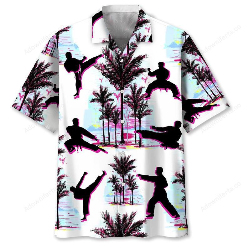 karate abstract background hawaiian shirt