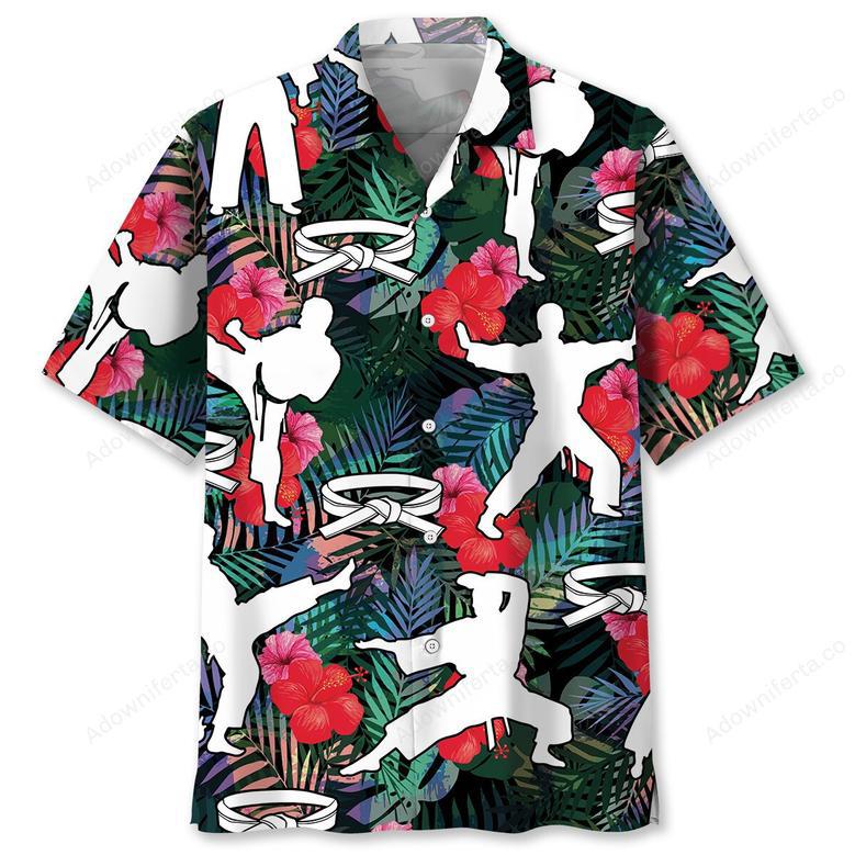 Karate Tropical Flower Hawaiian Shirt