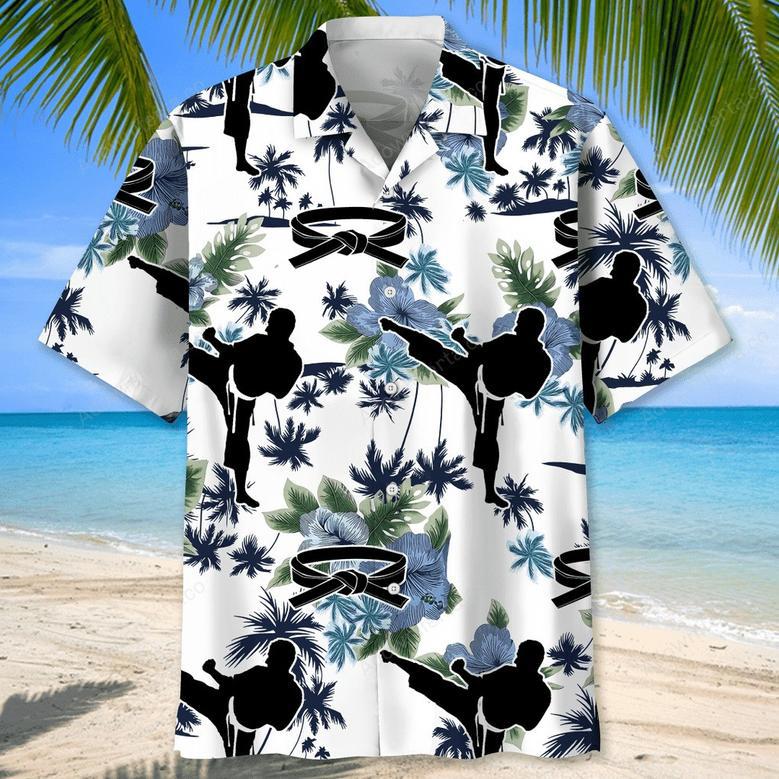 Karate White Nature Hawaiian Shirt