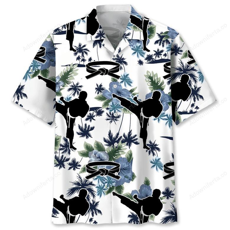 Karate White Nature Hawaiian Shirt