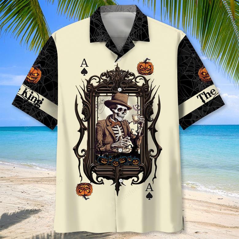 King Pumpkin Card Halloween Hawaiian Shirt