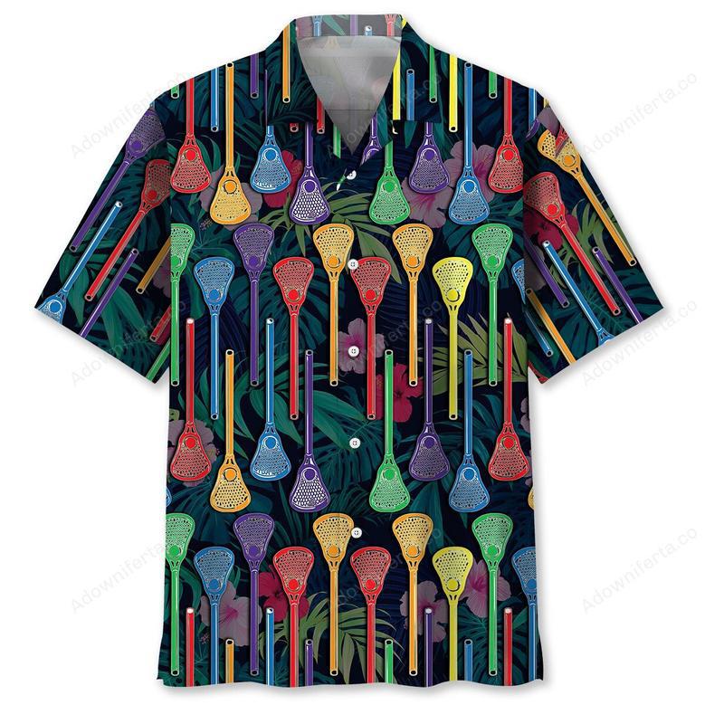 Lacrosse Sticks Hawaiian Shirt