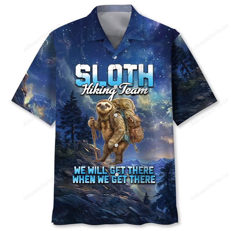 Lazy Sloth Hiking Team Hawaiian Shirt