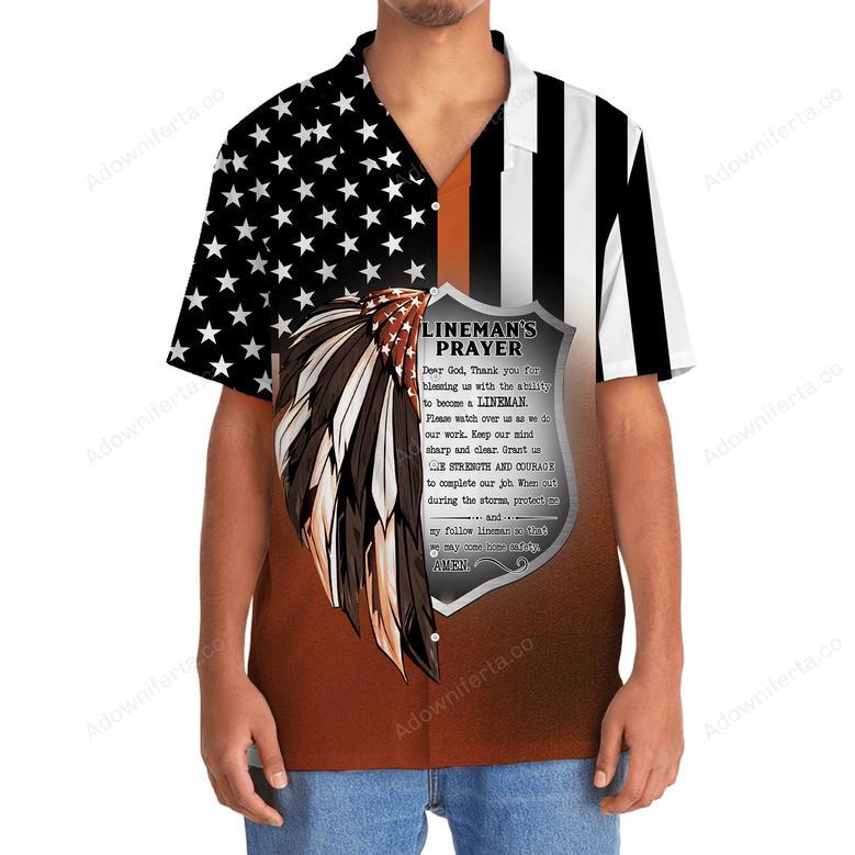 Lineman Prayer Hawaiian Shirt