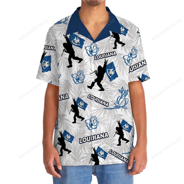 Lousiana Bigfoot Hawaiian Shirt