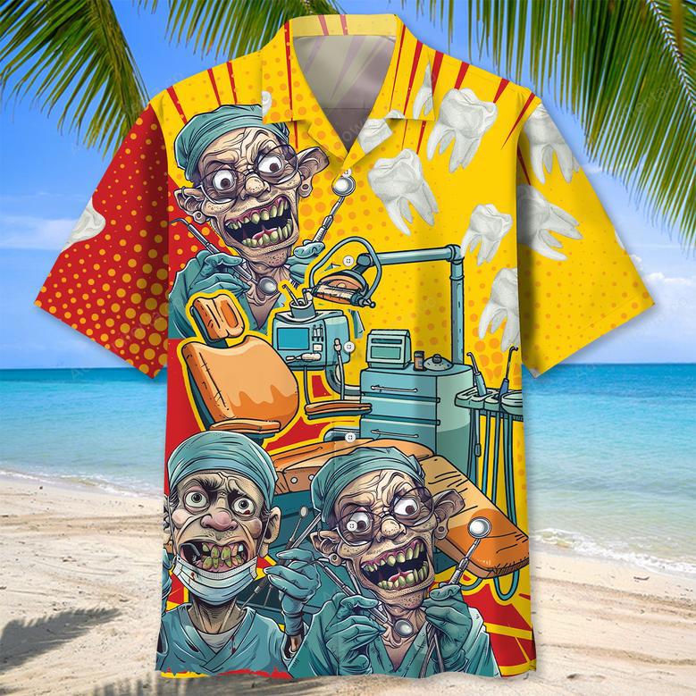 Mad Dentist Graphic Art Hawaiian Shirt