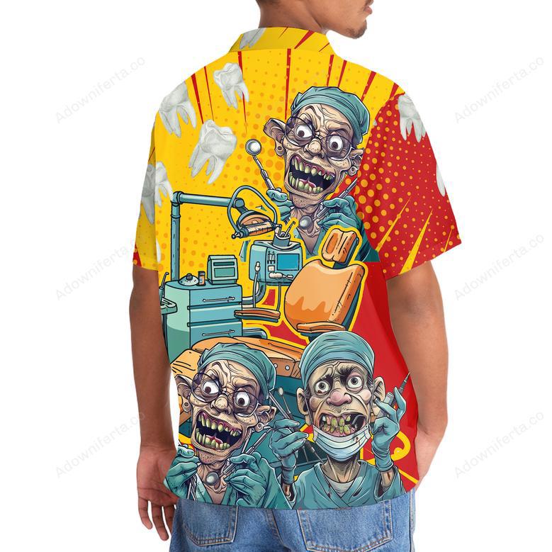 Mad Dentist Graphic Art Hawaiian Shirt