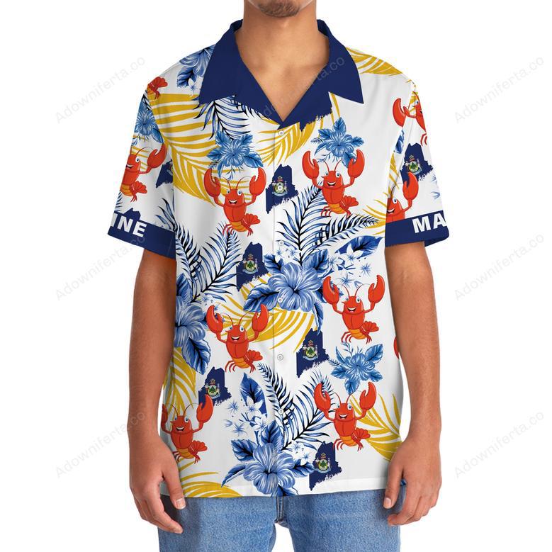 Maine State Proud Lobster Hawaiian Shirt