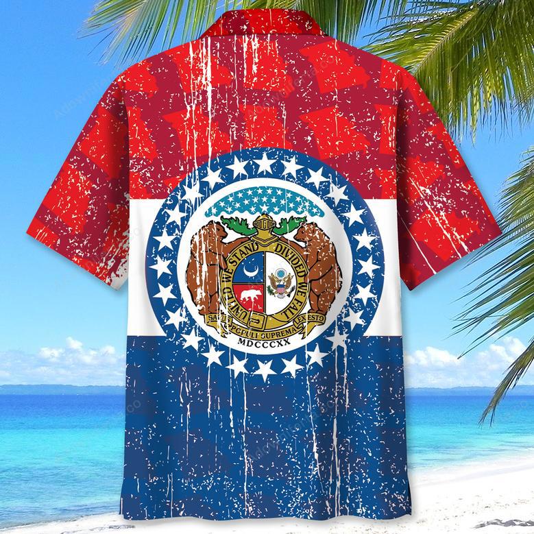 Missouri State Flag Hawaiian Shirt