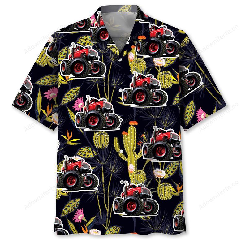 Monster Truck Cactus Hawaiian Shirt