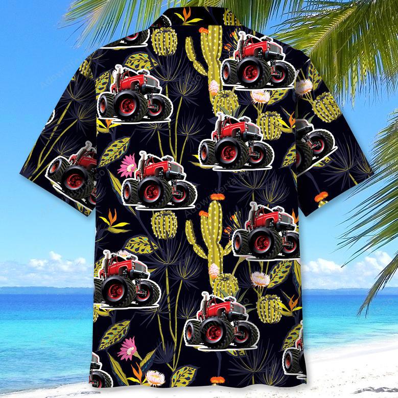 Monster Truck Cactus Hawaiian Shirt