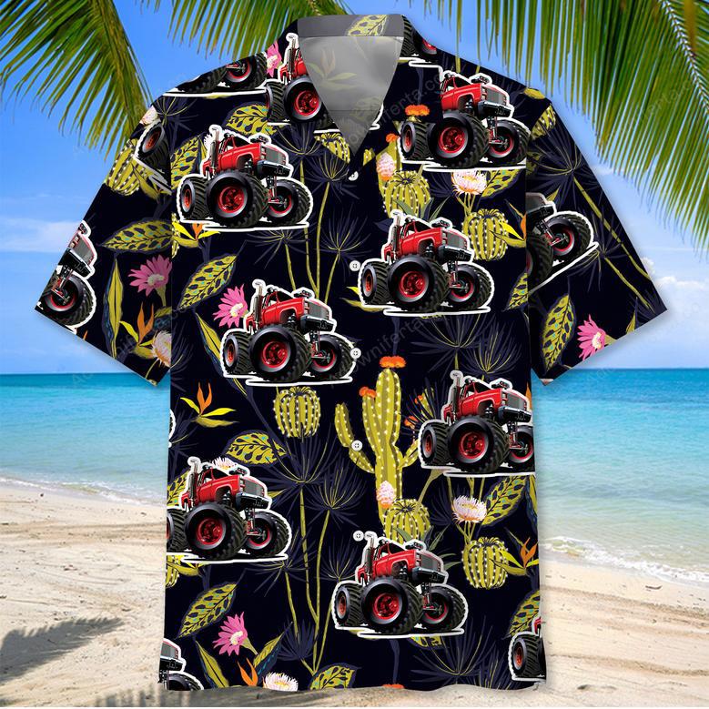 Monster Truck Cactus Hawaiian Shirt