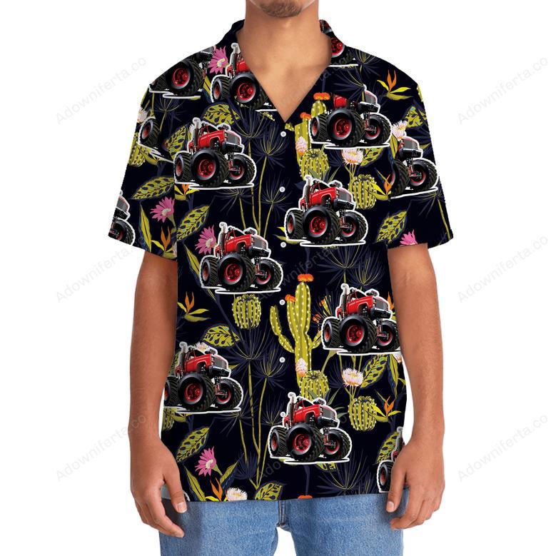 Monster Truck Cactus Hawaiian Shirt