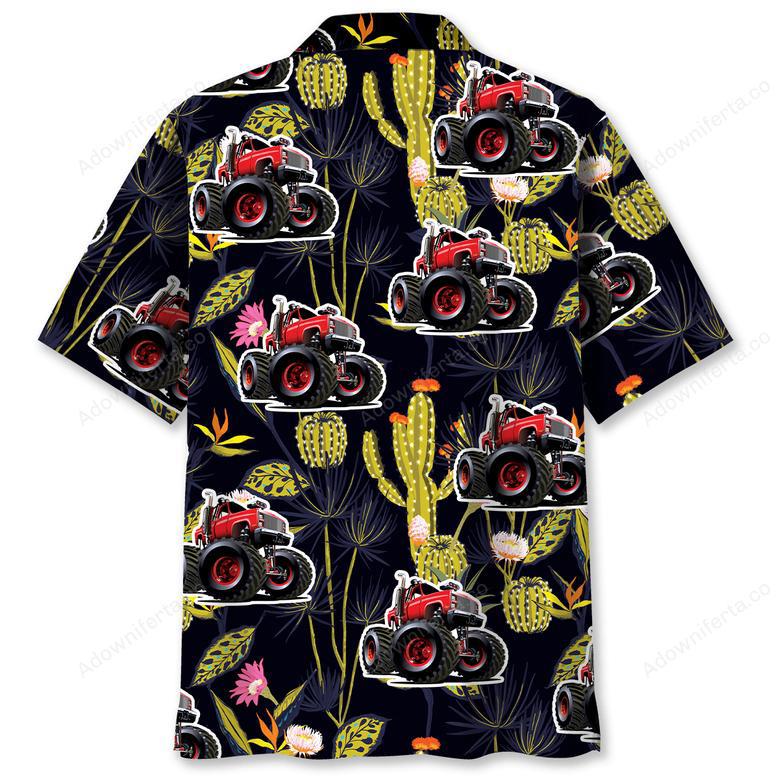 Monster Truck Cactus Hawaiian Shirt