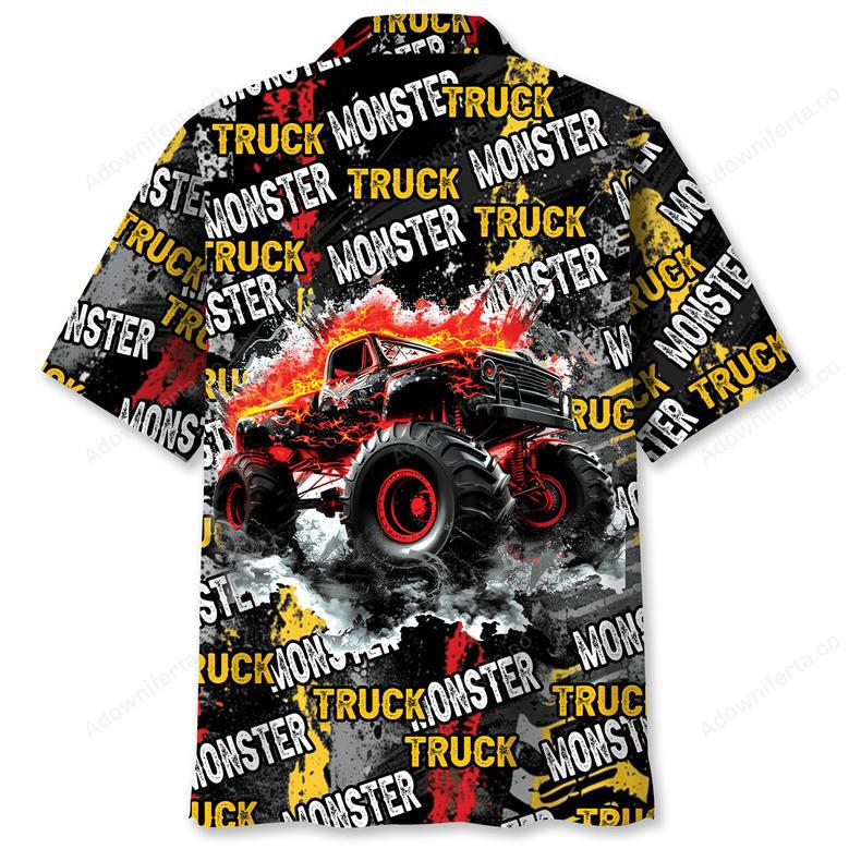 Monster Truck Fire Hawaiian Shirt