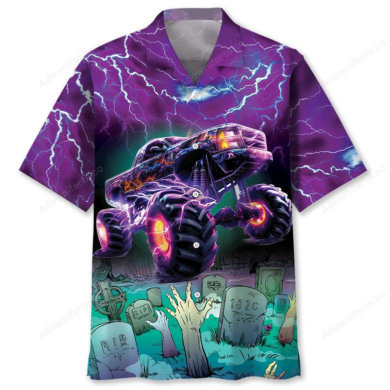 Monster Truck Lightning Hawaiian Shirt