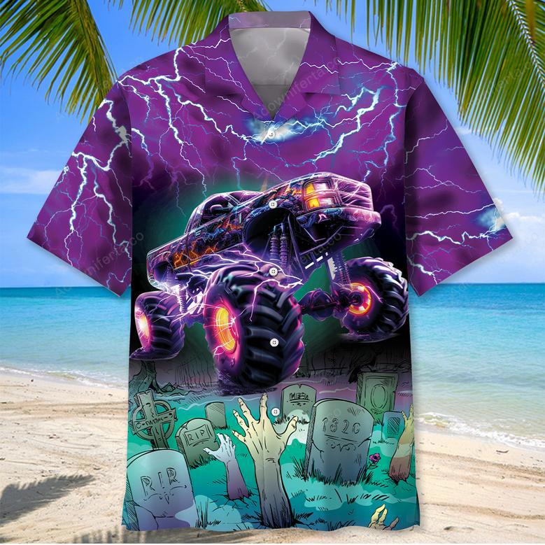 Monster Truck Lightning Hawaiian Shirt