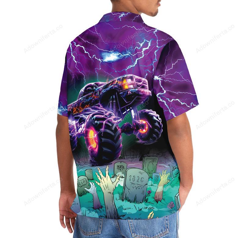 Monster Truck Lightning Hawaiian Shirt