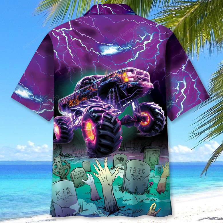 Monster Truck Lightning Hawaiian Shirt