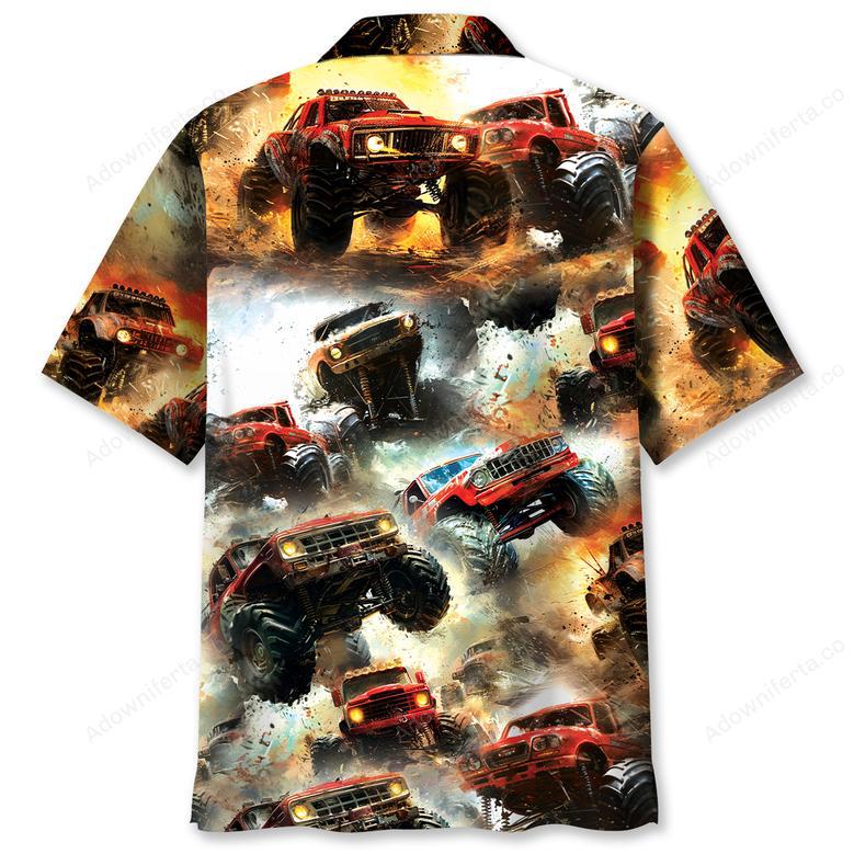 Monster Truck Mad Racing Hawaiian Shirt