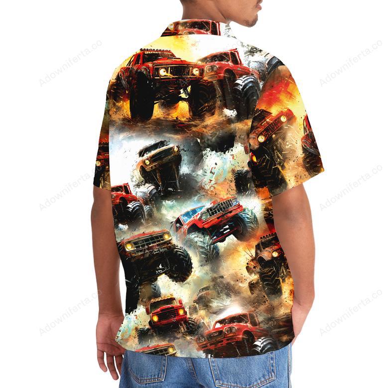 Monster Truck Mad Racing Hawaiian Shirt