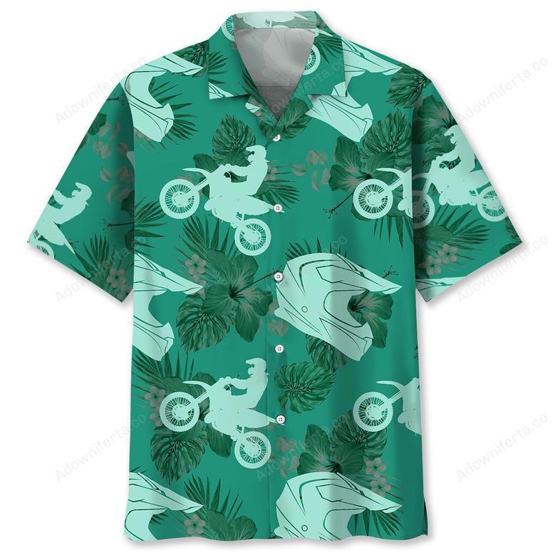 Motocross Kelly Green Hawaiian Shirt