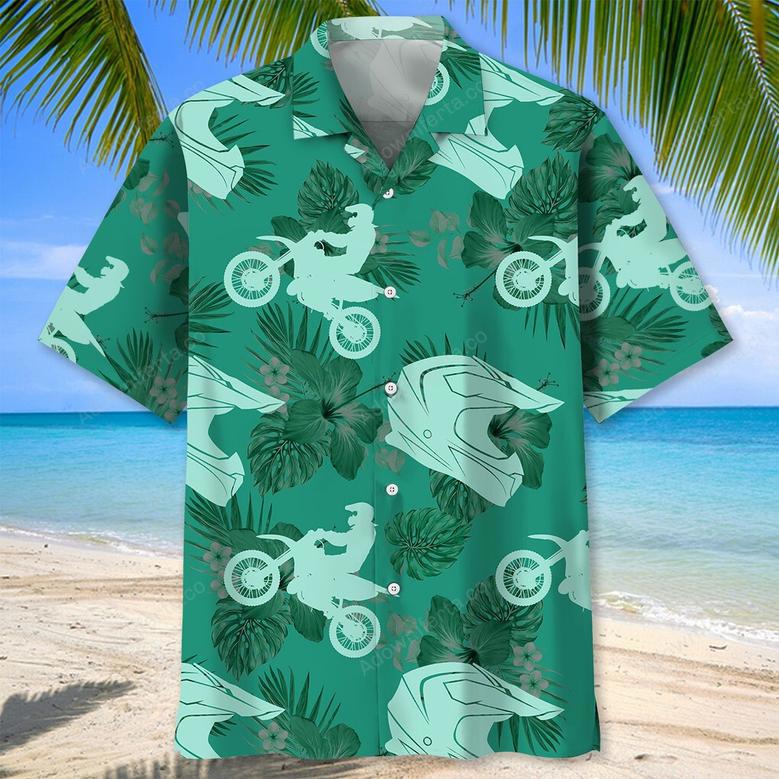 Motocross Kelly Green Hawaiian Shirt