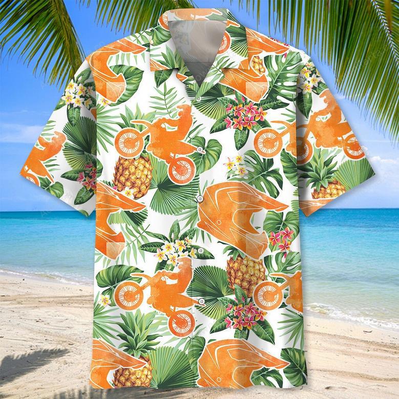 Motocross Pineapple Tropical Hawaiian Shirt