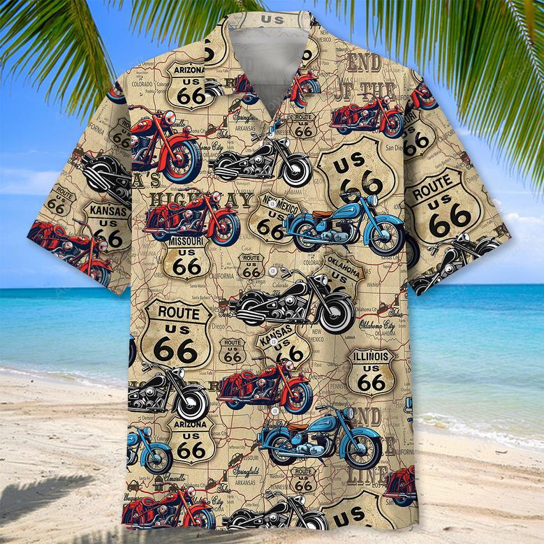 Motorcycle Route 66 Inspiration Hawaiian Shirt