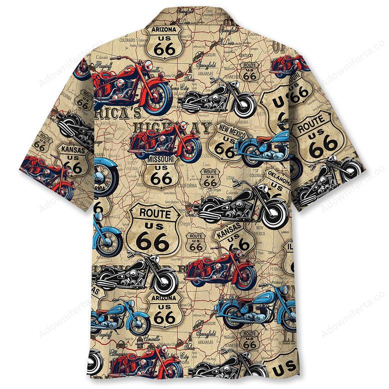 Motorcycle Route 66 Inspiration Hawaiian Shirt