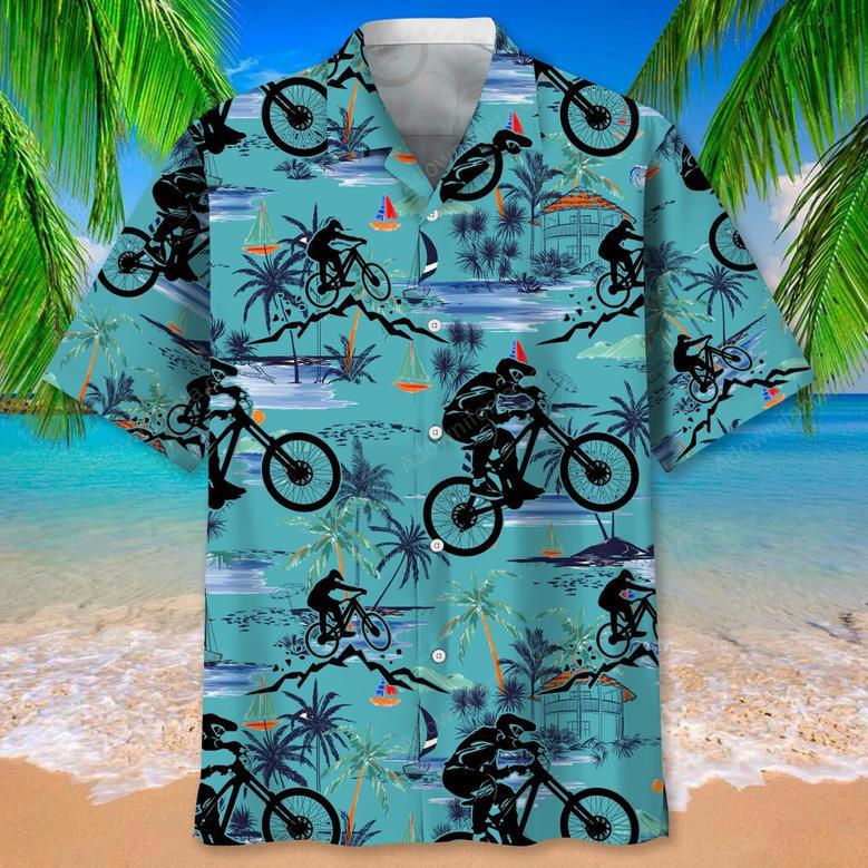 Mountain Bike Beach Hawaiian Shirt