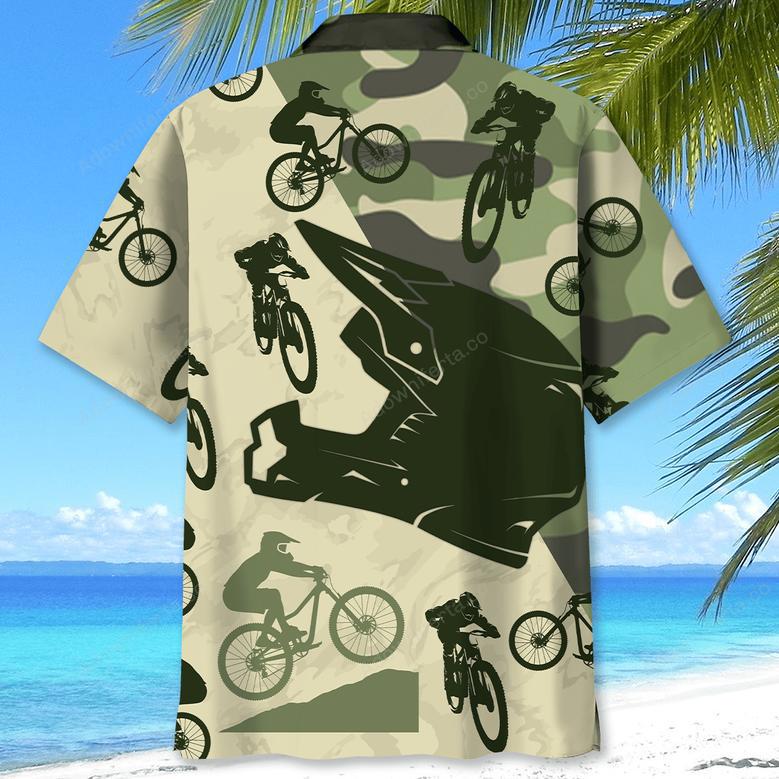 Mountain Bike Helmet Camo Hawaiian Shirt