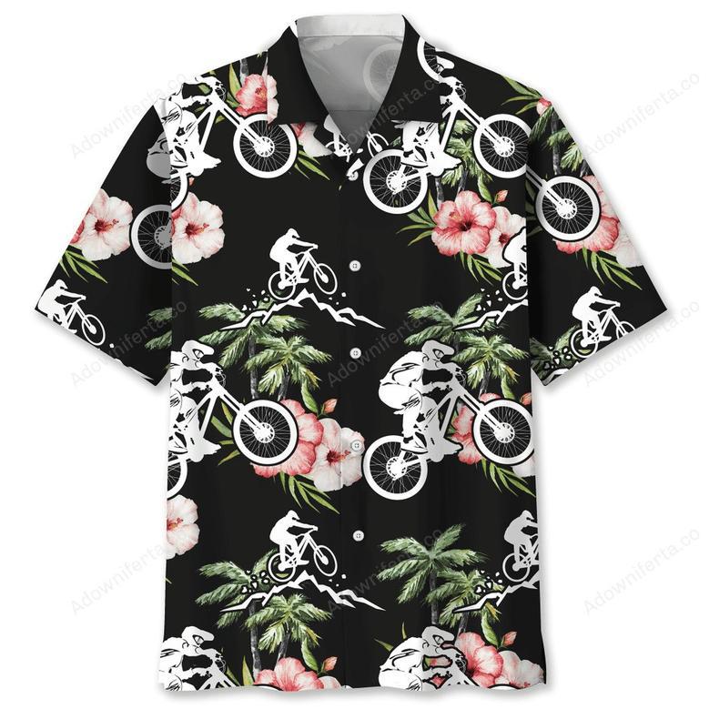 Mountain Bike Nature Flower Hawaiian Shirt