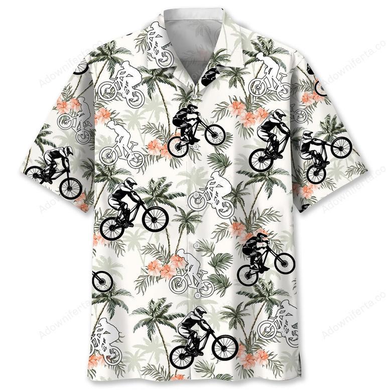 Mountain Bike Tropical Tree Hawaiian Shirt