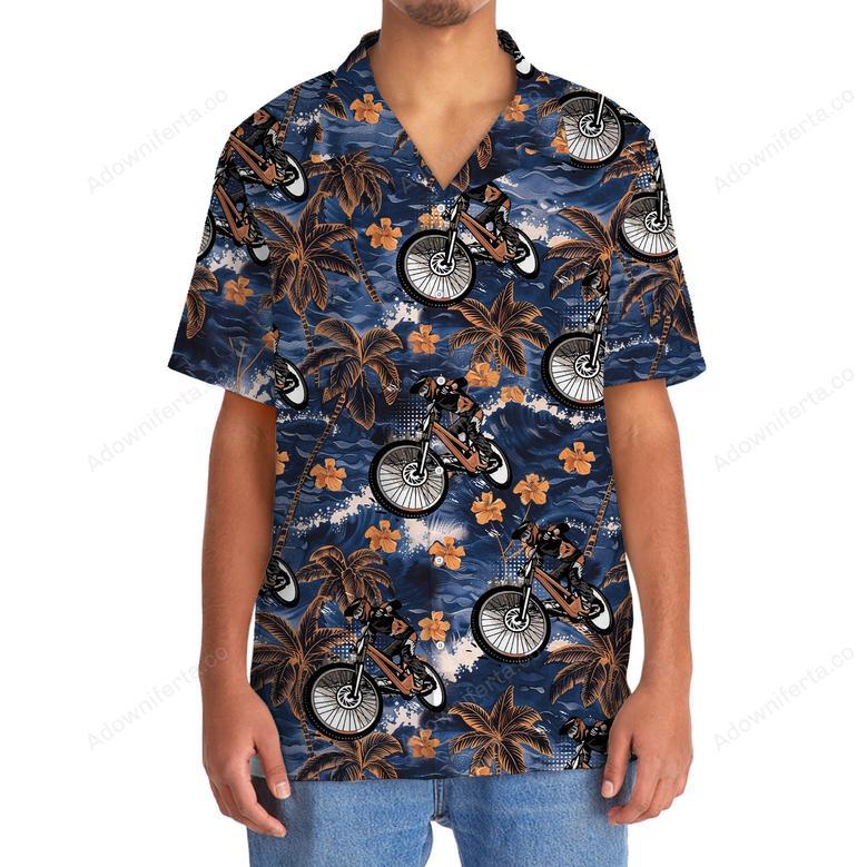 Mountain Bike Tropical Vintage Hawaiian Shirt