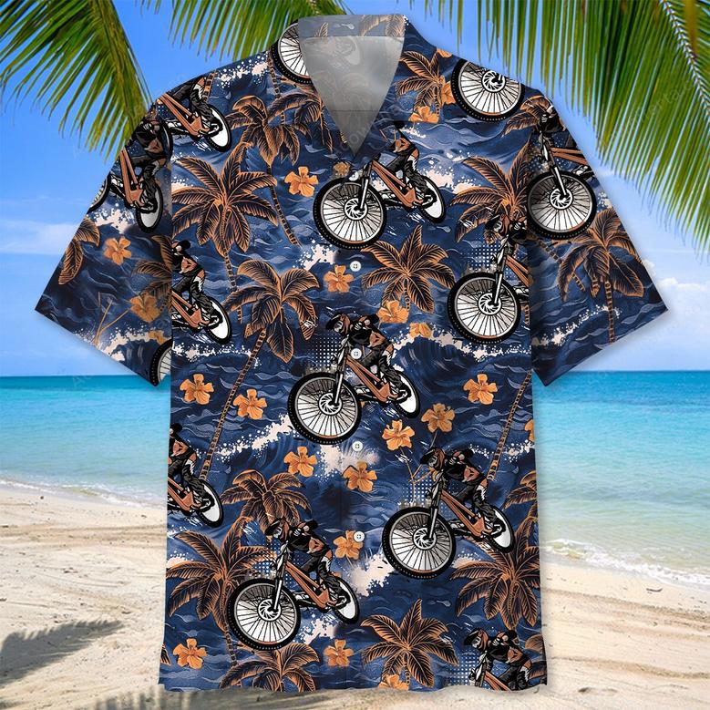 Mountain Bike Tropical Vintage Hawaiian Shirt