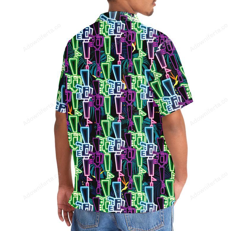 Neon Colorful Guns Hawaiian Shirt