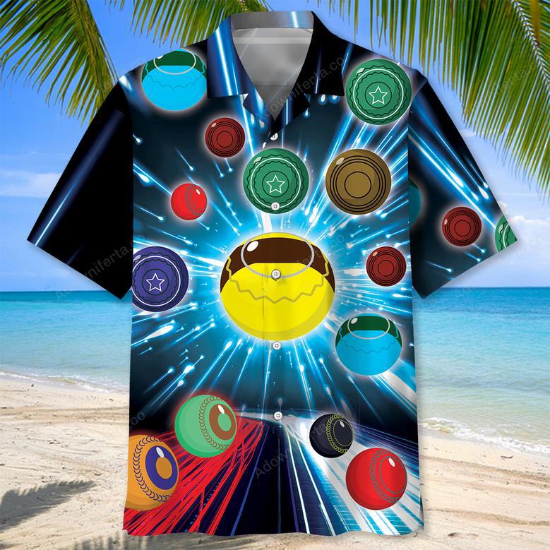 Neon Galaxy Lawn Bowl Hawaiian Shirt