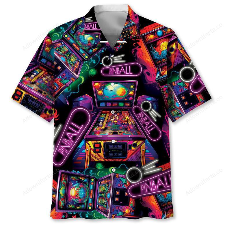 Neon Pinball Arcade Hawaiian Shirt