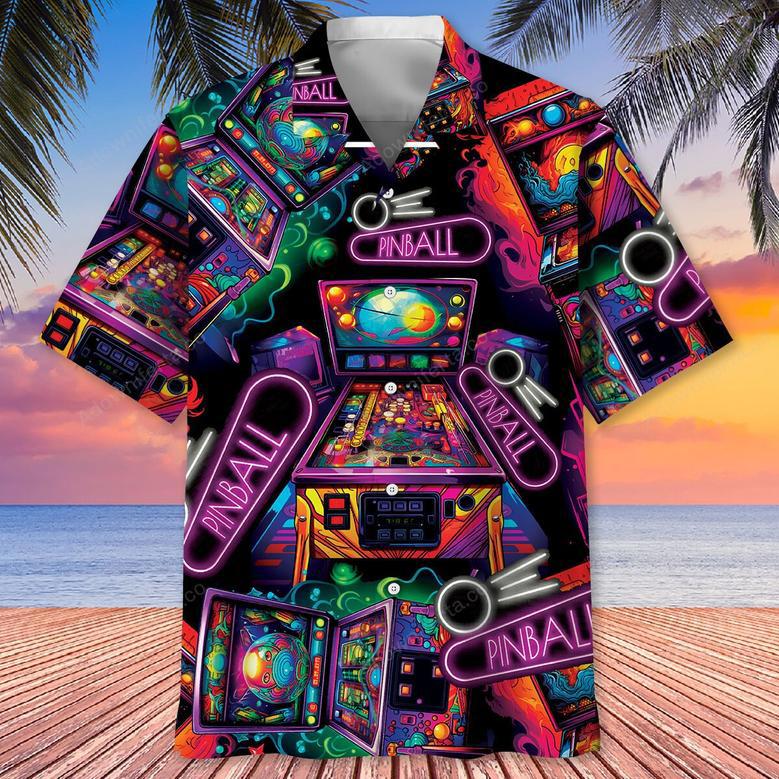 Neon Pinball Arcade Hawaiian Shirt