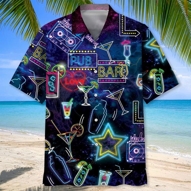 Neon Style Bartender Hawaiian Shirt